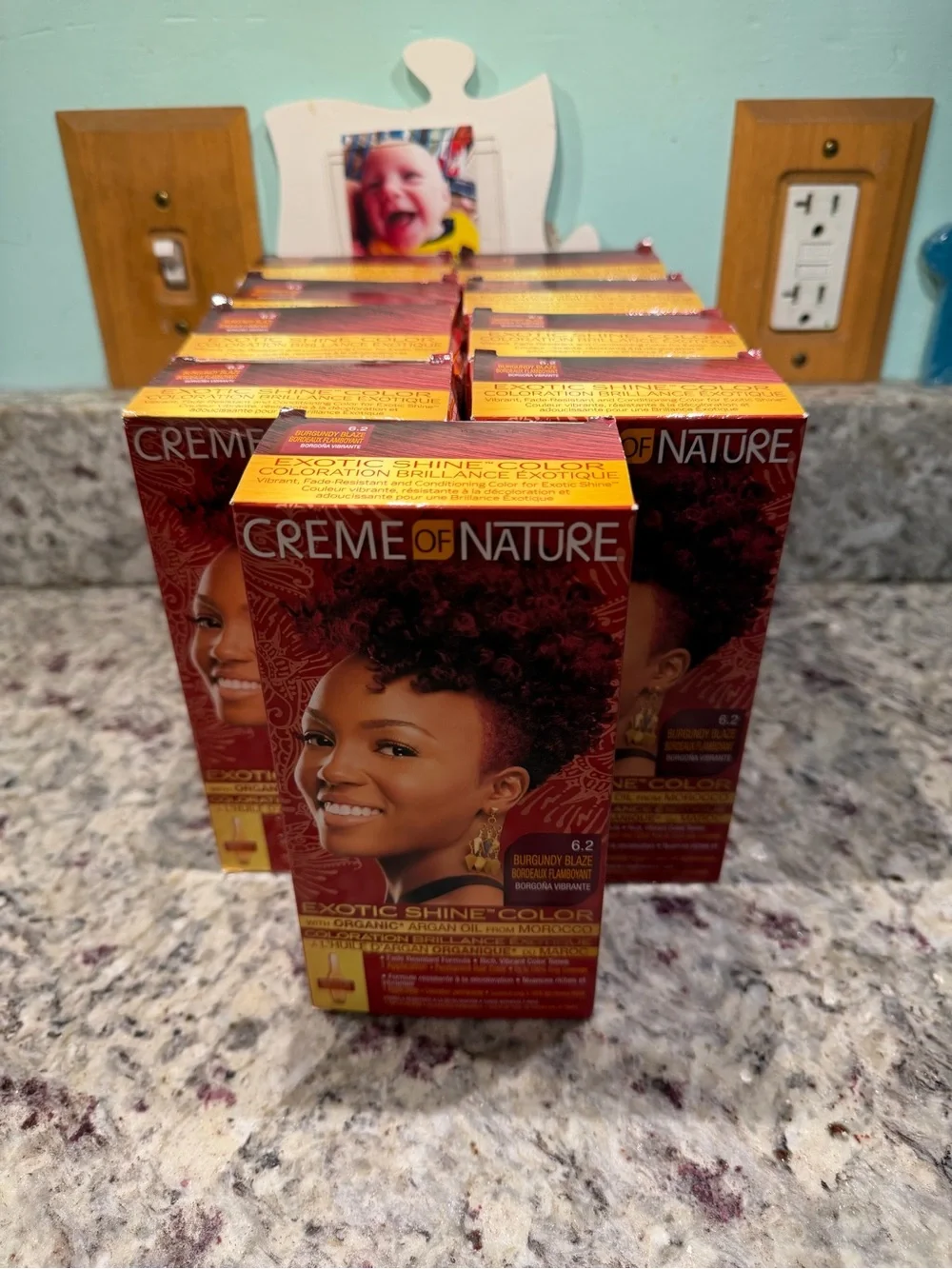 Creme of Nature Exotic Shine Color 6.2 Burgandy Blaze Quantity of 9 New